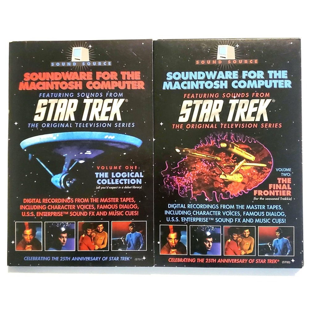 Vintage Star Trek Soundware Macintosh Floppy Disks, Original Series Audio (1991)